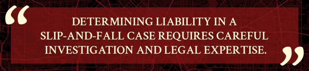 slip and fall liability